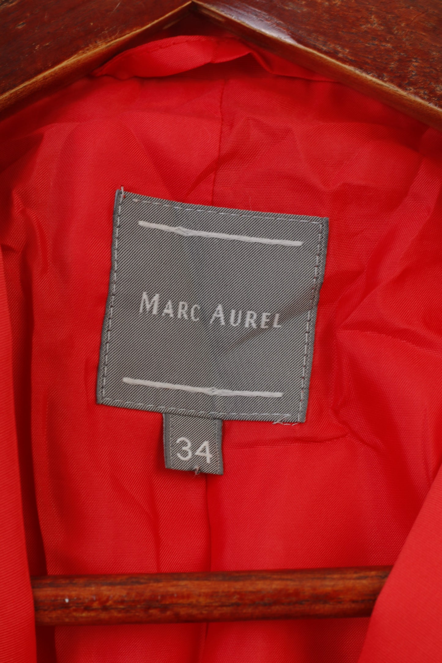 Marc Aurel Donna 34 XS Giacca Corallo Blazer Bottoms Elegante colletto in cotone con petto