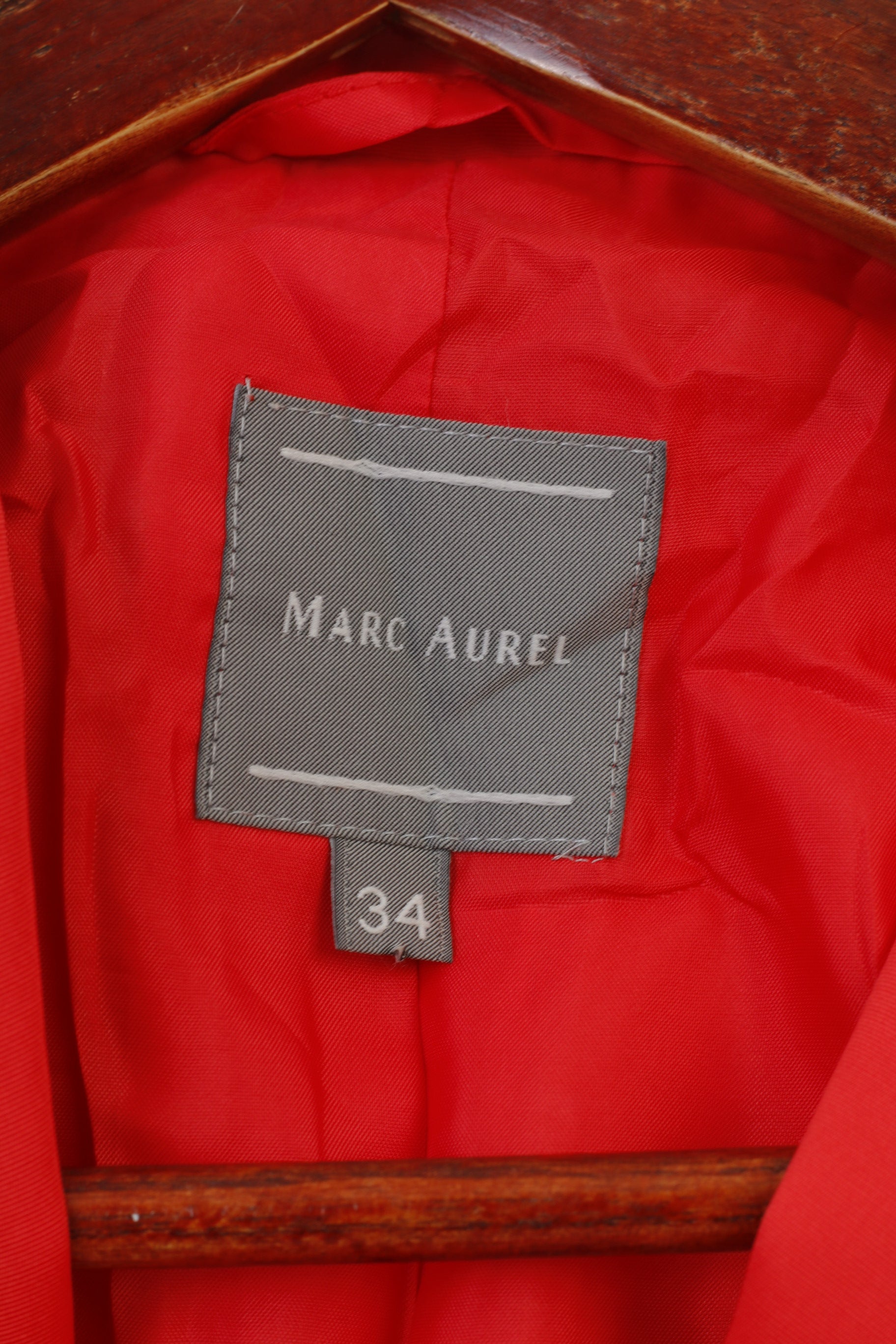 Marc Aurel Woman 34 XS Jacket Coral Blazer Bottoms Elegant Cotton Collar Breasted Top