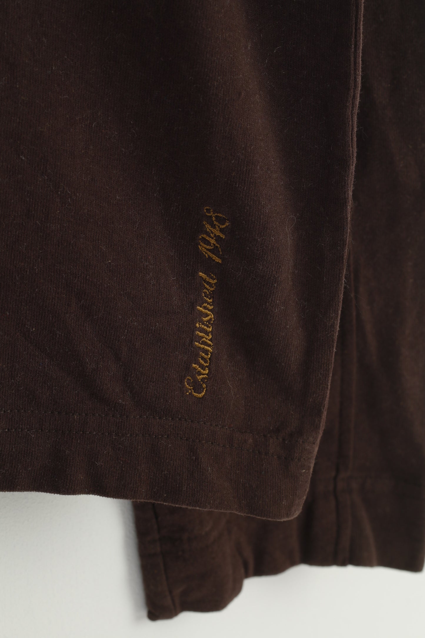 Puma Hommes XL Chemise Col Marron Polo à manches longues vintage Haut en coton