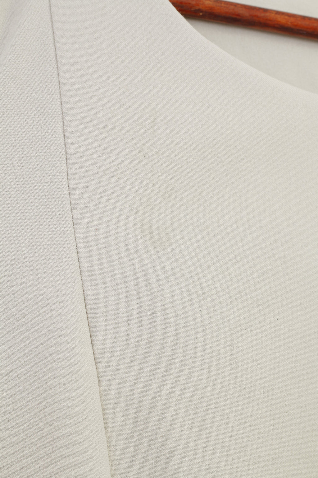 Calvin Klein Woman 10 M Robe Midi Manches Beige Volants Fermeture Éclair Élégante 