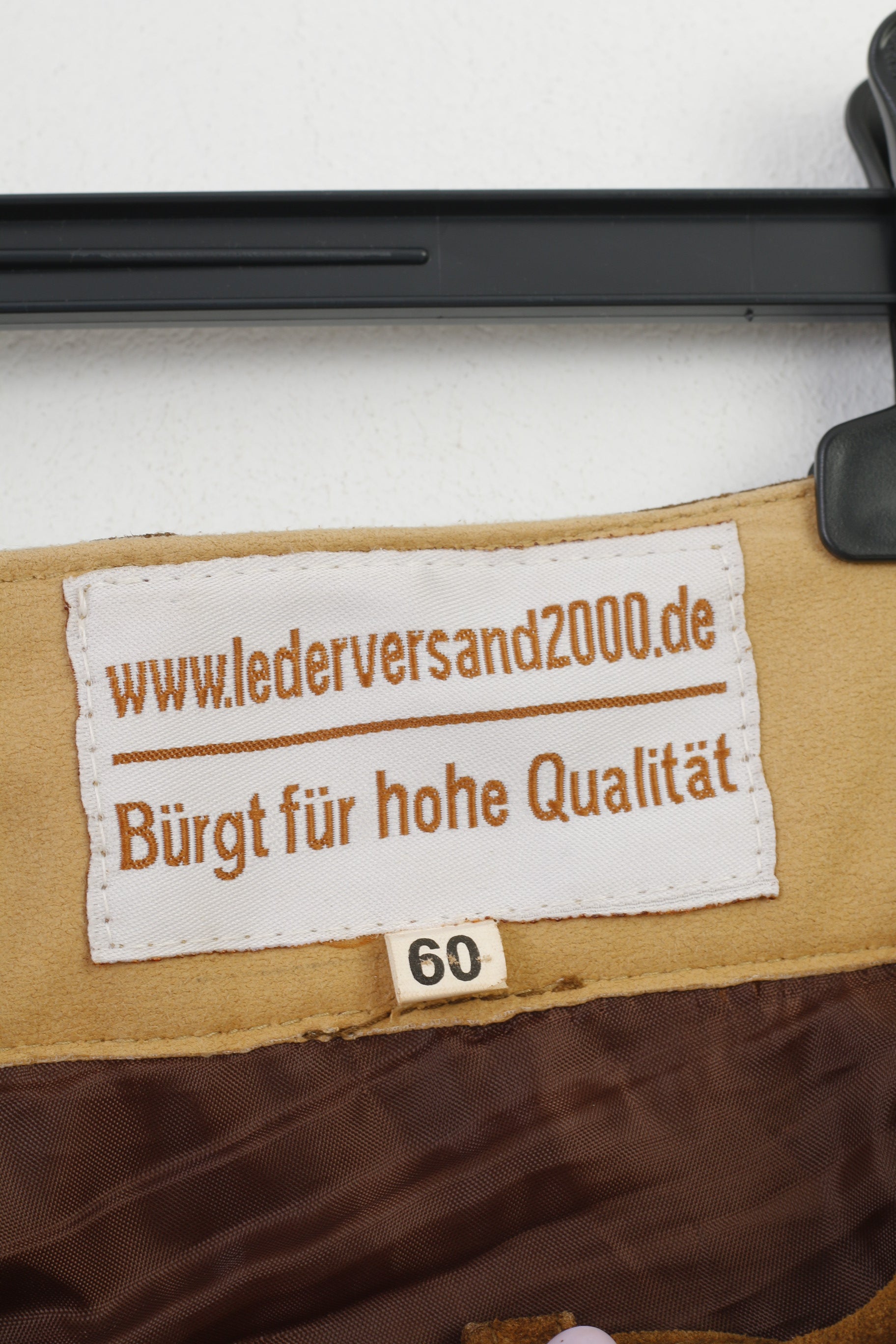 Lederversand Men 60 Leather Trousers Brown Vintage Tyrol Austria Trachten  Western Cowboy Traditional Emroidered Bottoms Pockets