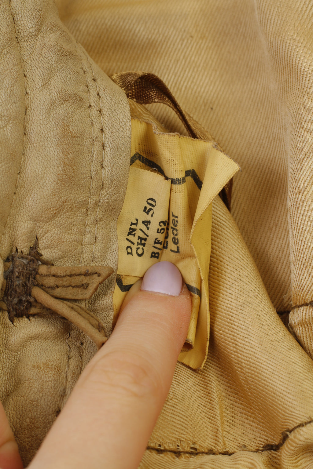 Marjo Uomo 50 Pantaloni in pelle Marrone Vintage Tirolo Austria Trachten Western Cowboy Tradizionali tasche con fondo ricamato