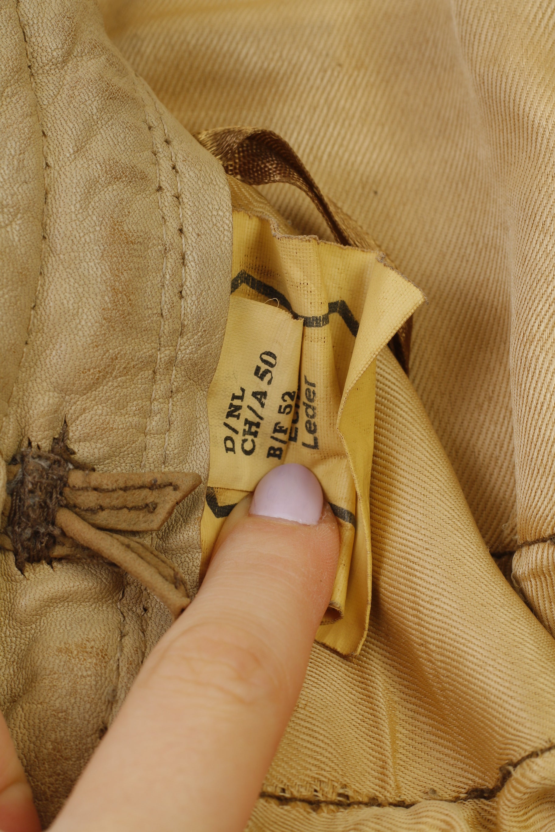 Marjo Uomo 50 Pantaloni in pelle Marrone Vintage Tirolo Austria Trachten Western Cowboy Tradizionali tasche con fondo ricamato