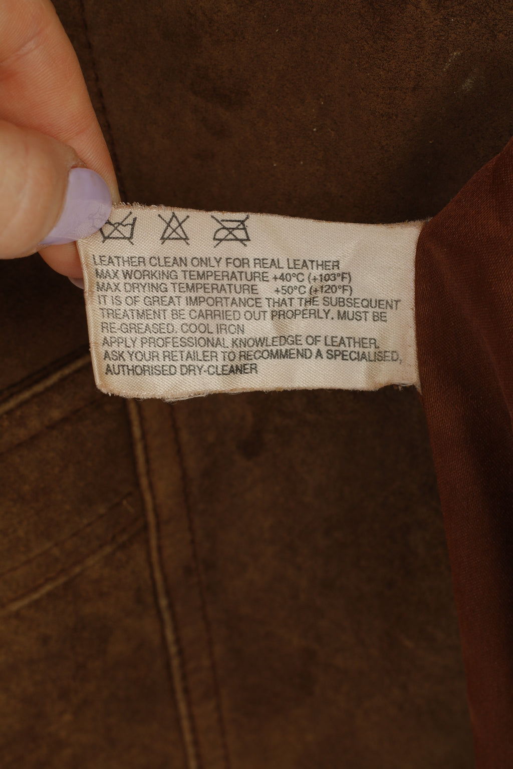 Jofama Woman 40 Leather Jacket Brown Bottoms Sweden Vintage Pockets Top