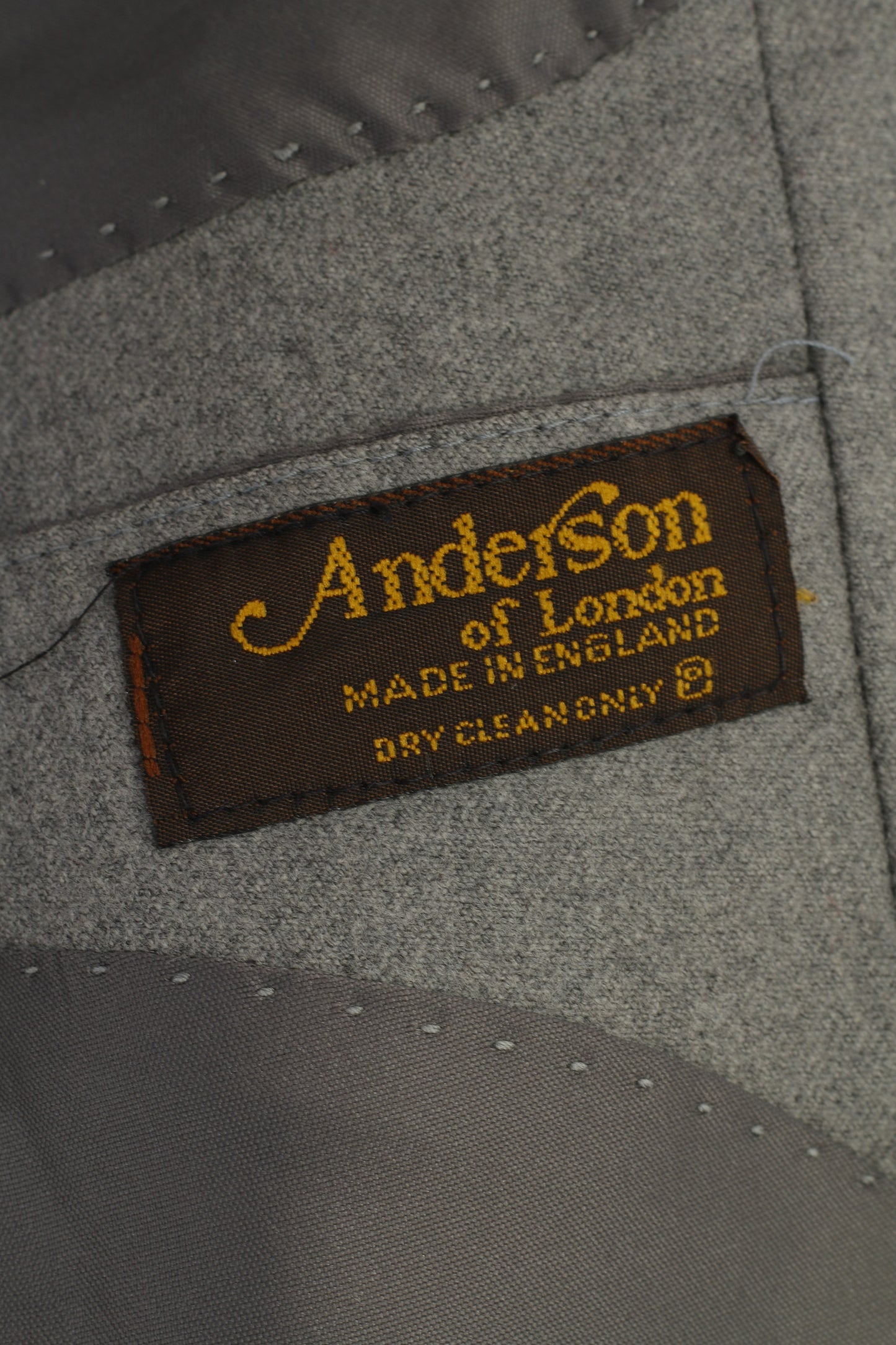 Anderson of London Veste vintage à boutonnage en laine grise pour homme 42