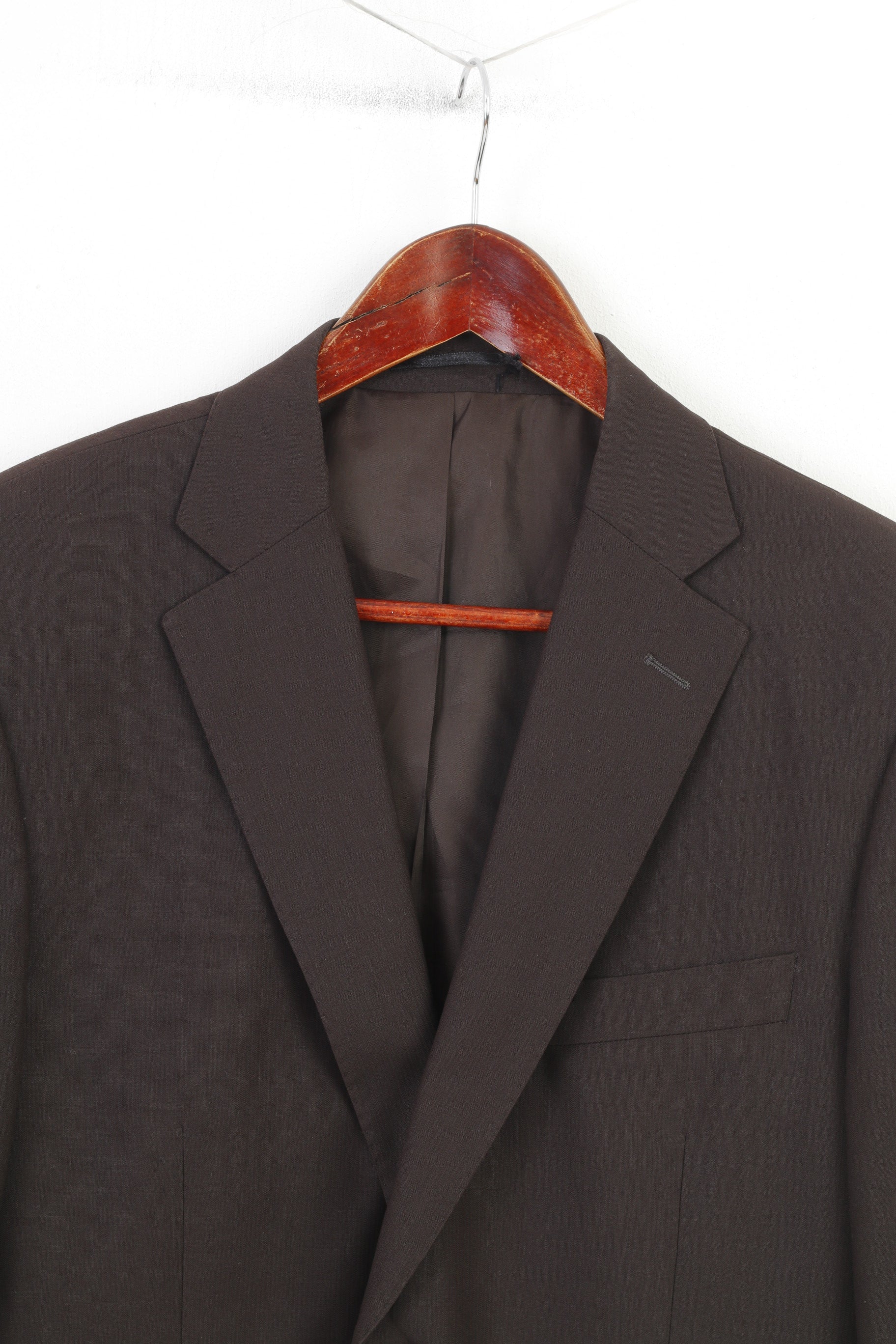 Studio Milano Men 50 42 Blazer Brown Striped Shoulder Pads Jacket