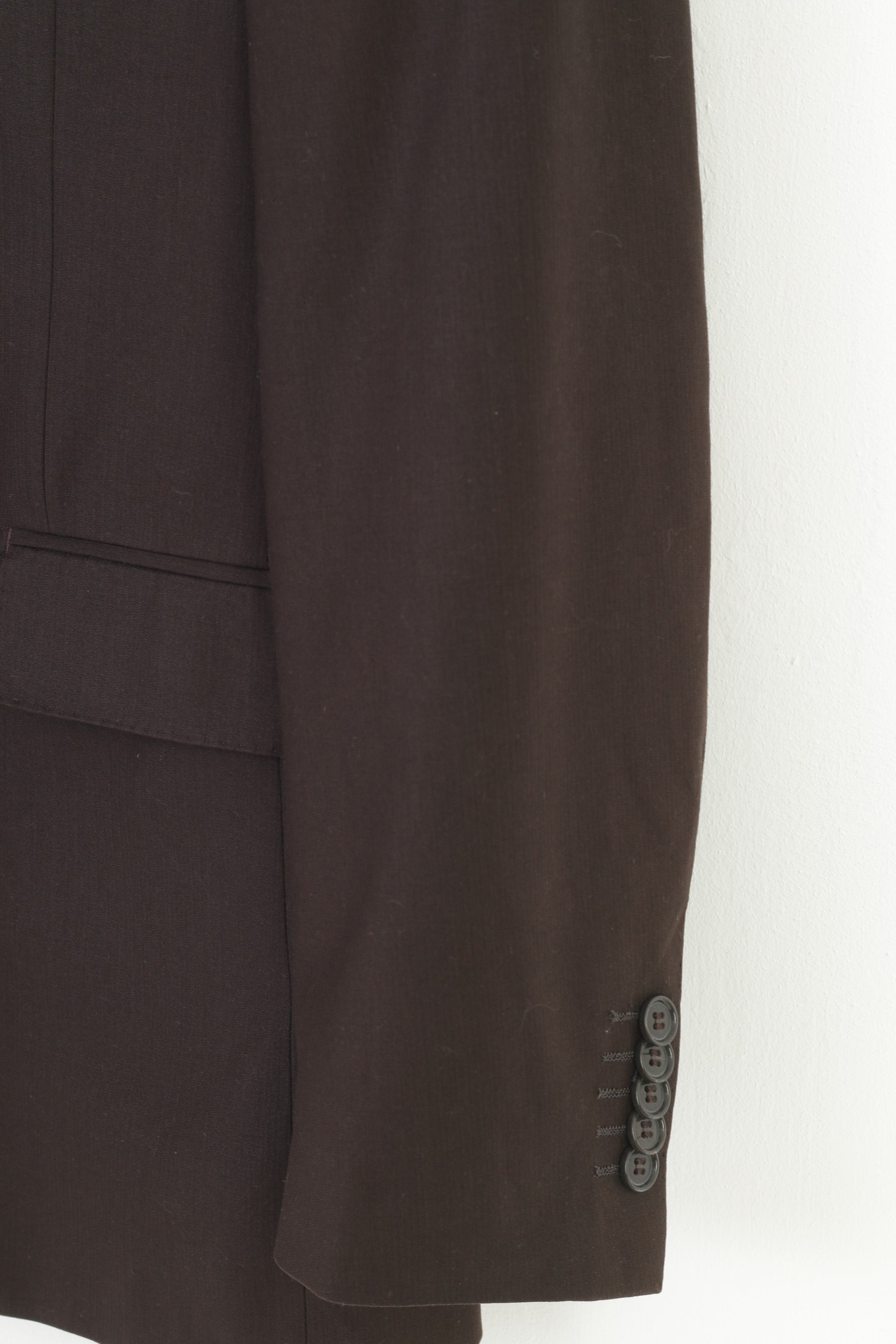 Studio Milano Men 50 42 Blazer Brown Striped Shoulder Pads Jacket