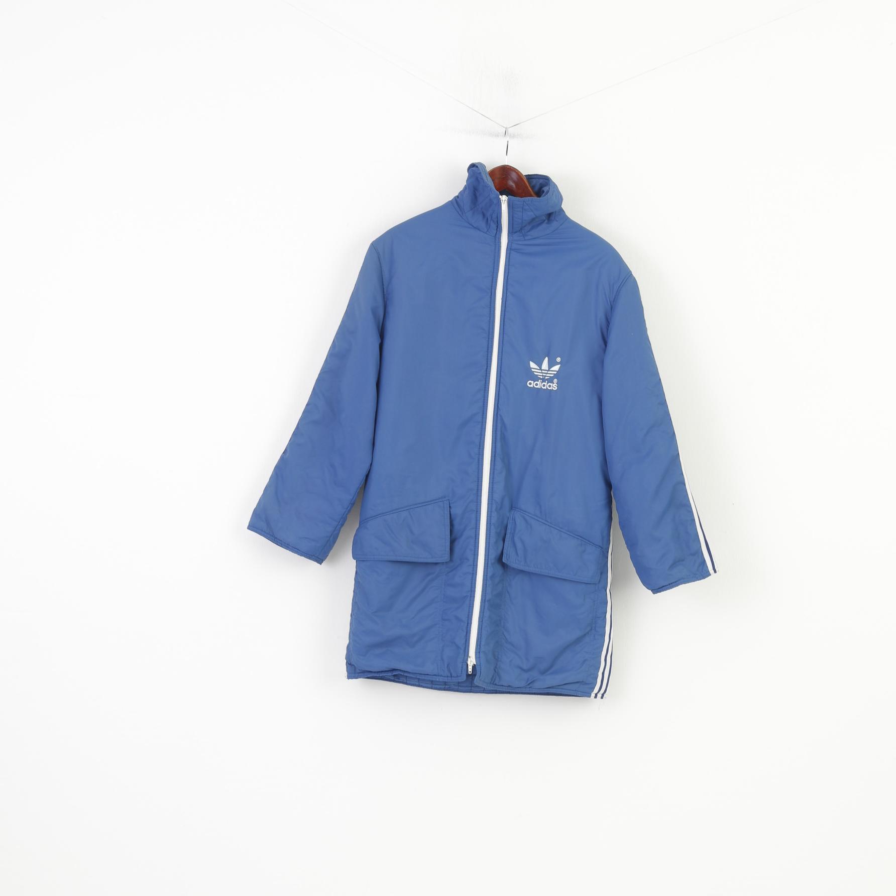 Adidas Men XS  Jacket Blue Full Zipper Polyamid Vintage Padded Top