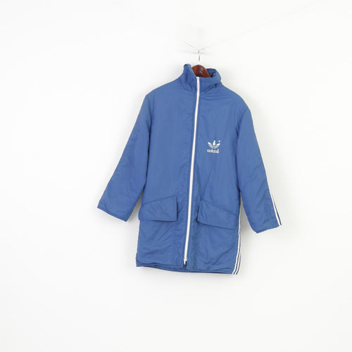 Adidas Men XS  Jacket Blue Full Zipper Polyamid Vintage Padded Top