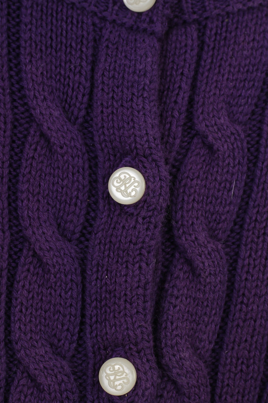 Ralph Lauren Girls L 12 Age Jumper Purple Bottoms Crew Neck Cotton Vintage Classic Top