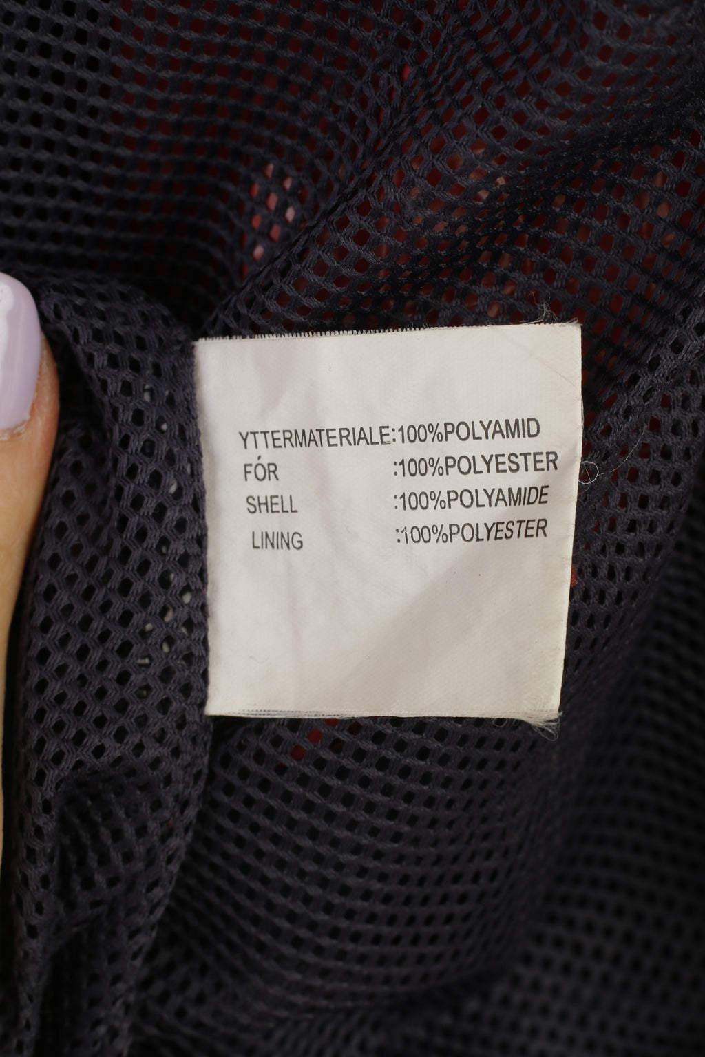 Etirel Men M Jacket Burgundy Navy Outdoor Nylon Full Zipper Vintage Top