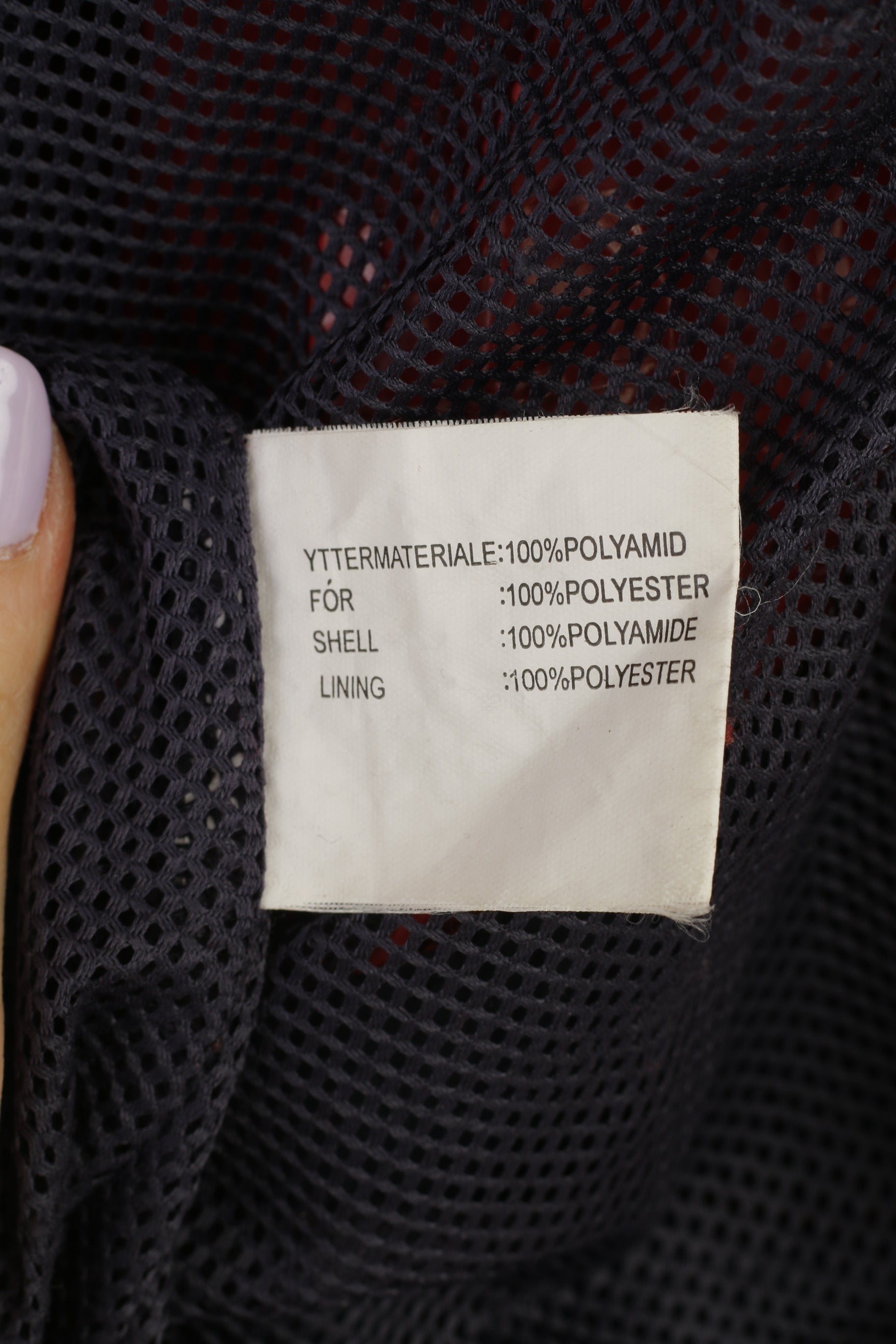 Etirel Men M Jacket Burgundy Navy Outdoor Nylon Full Zipper Vintage Top