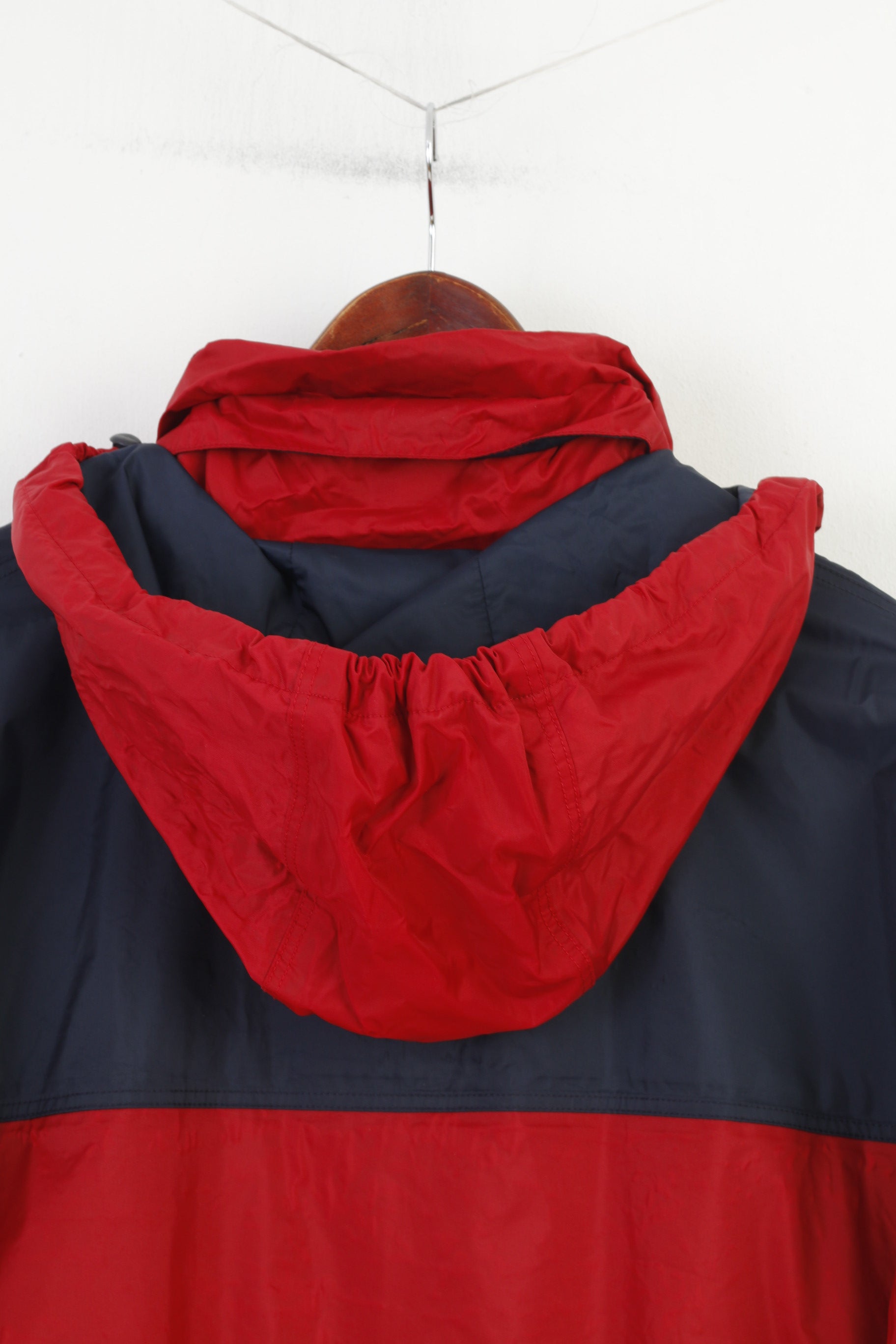 Etirel Men M Jacket Burgundy Navy Outdoor Nylon Full Zipper Vintage Top