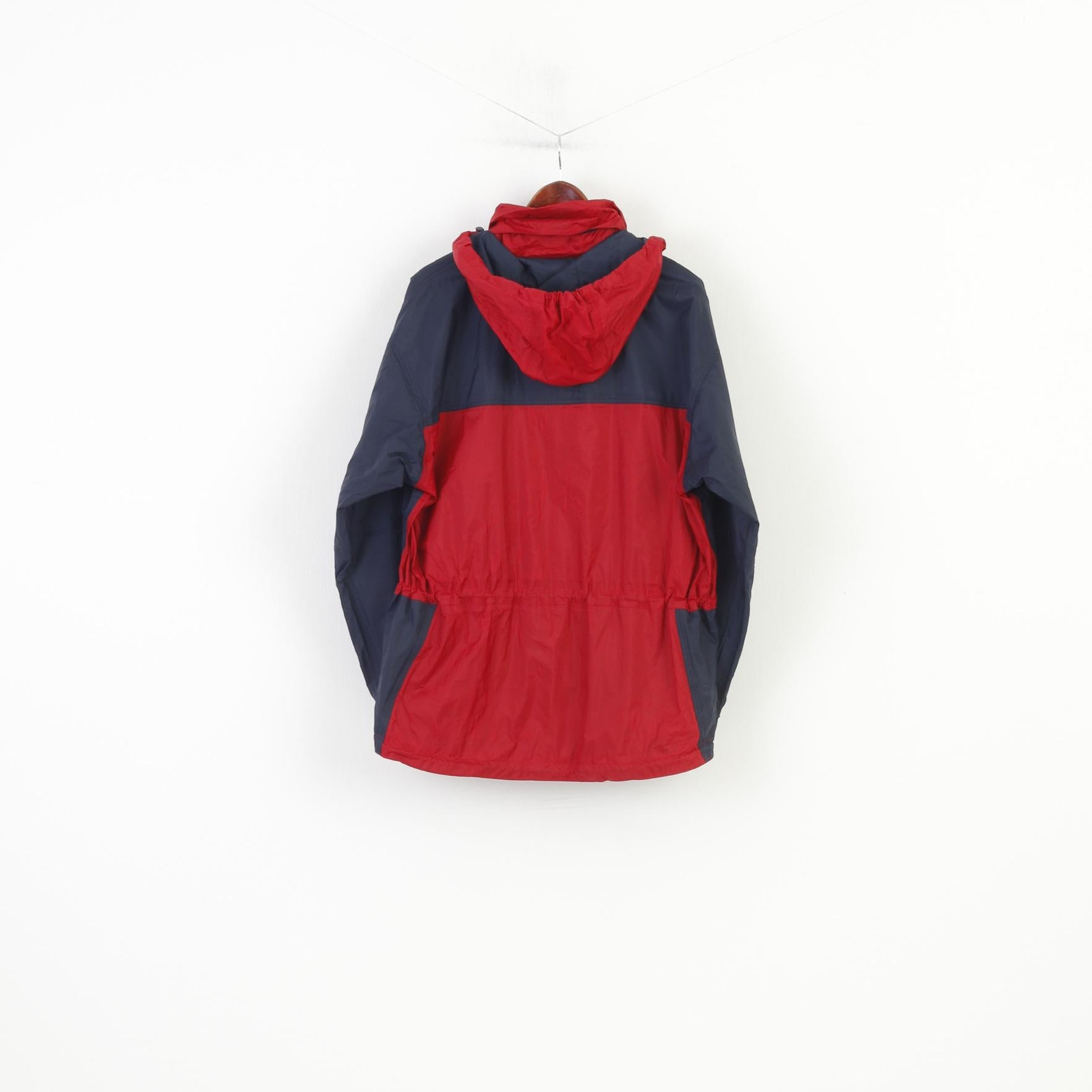 Etirel Men M Jacket Burgundy Navy Outdoor Nylon Full Zipper Vintage Top