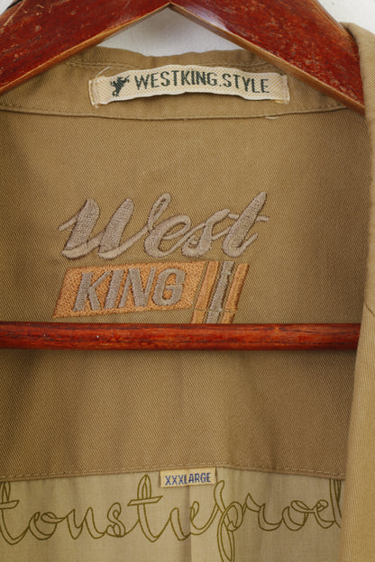 Westking Style hommes XXXL (XXL) Blazer Beige classique épaulettes veste Vintage