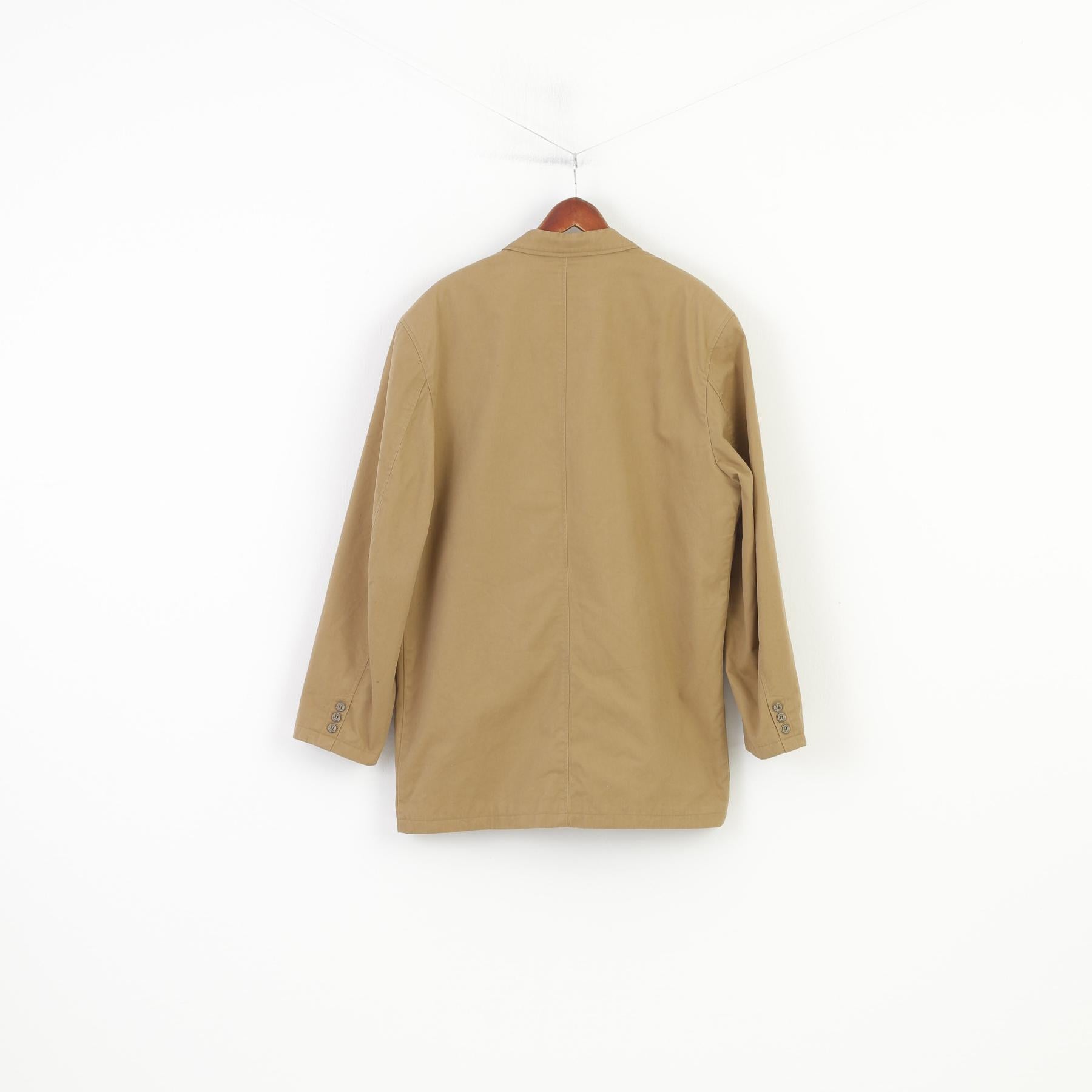 Westking Style Men XXXL (XXL) Blazer Beige Classic  Shoulder Pads Vintage Jacket
