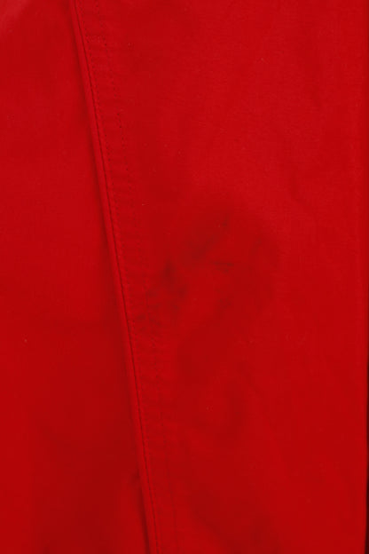Trespass Femme M Veste Rouge Fermeture Éclair Complète Poches Imperméables Capuche Haut Vintage