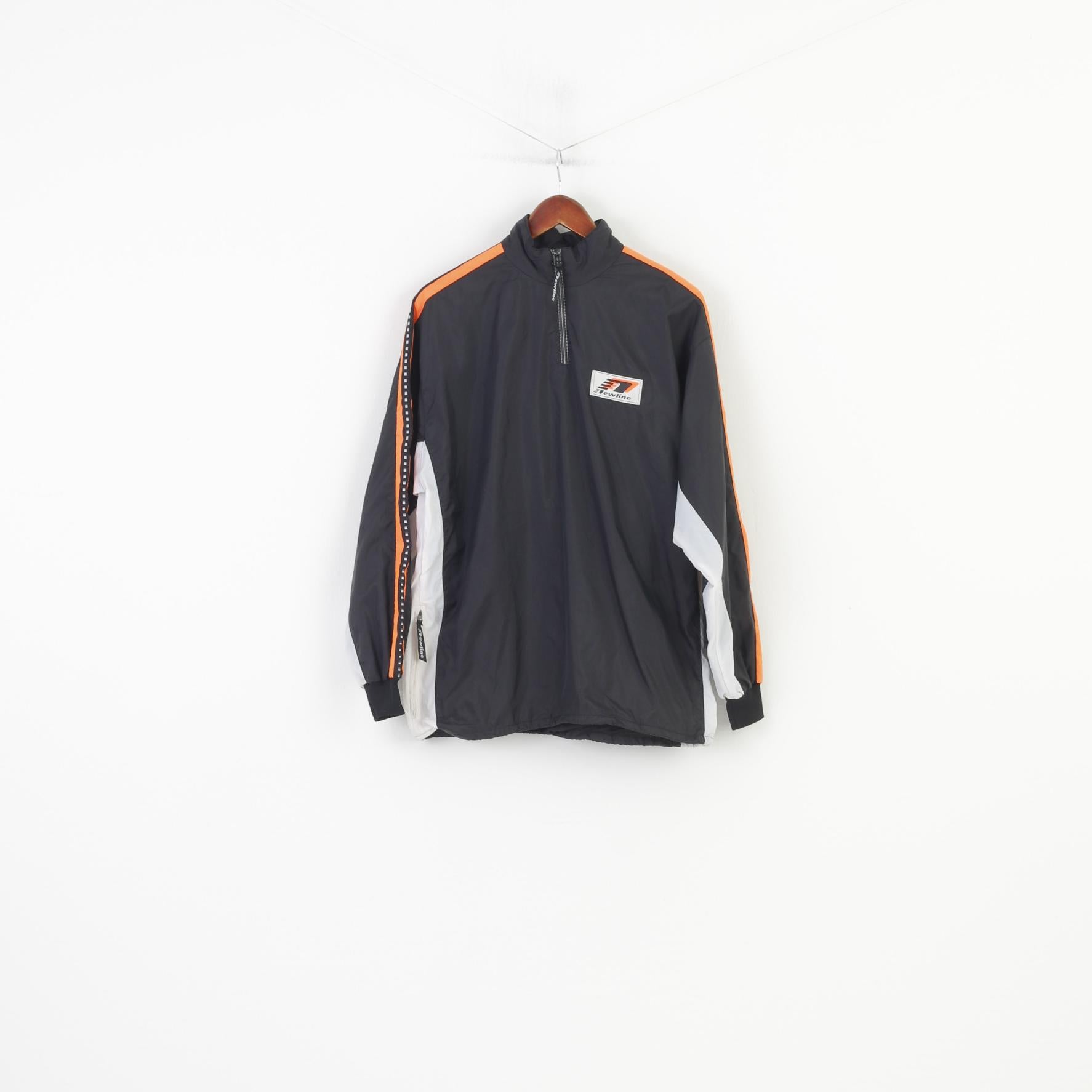 Newline Men S Jacket Performance Wear Black Nylon  Run Sport Zip Neck Top