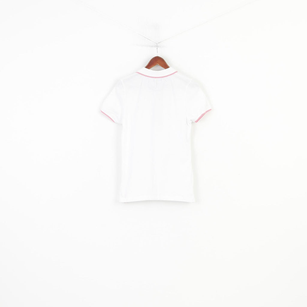 Etirel Femme M Polo Blanc Eté Manches Courtes Coton Haut Classique