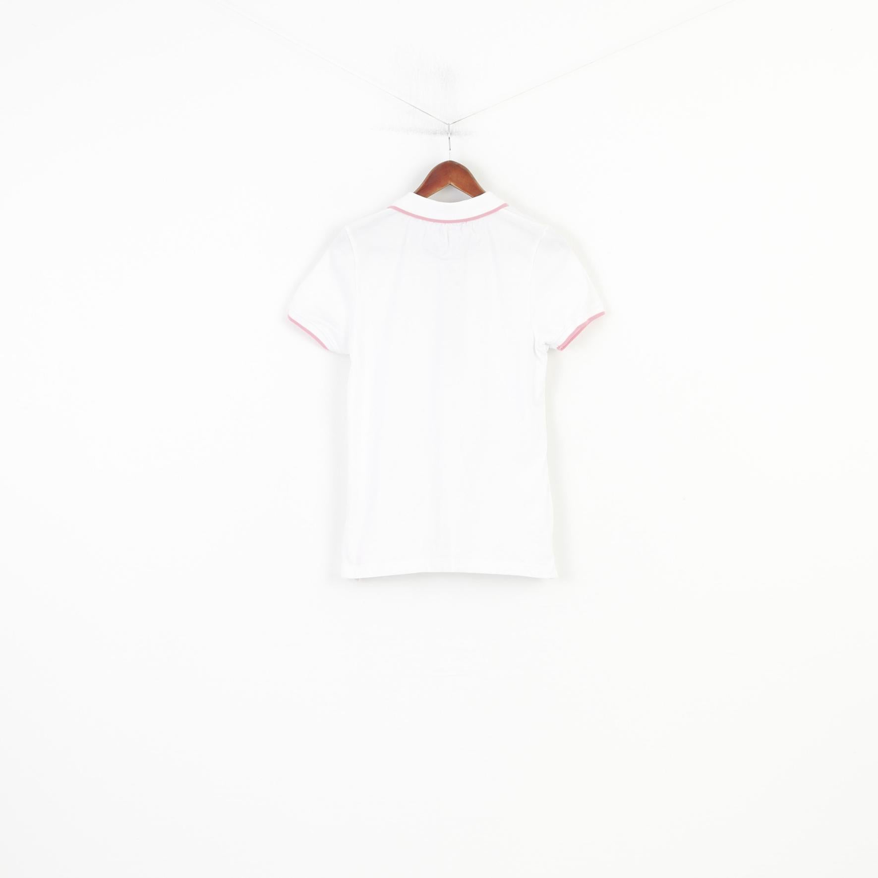 Etirel Femme M Polo Blanc Eté Manches Courtes Coton Haut Classique