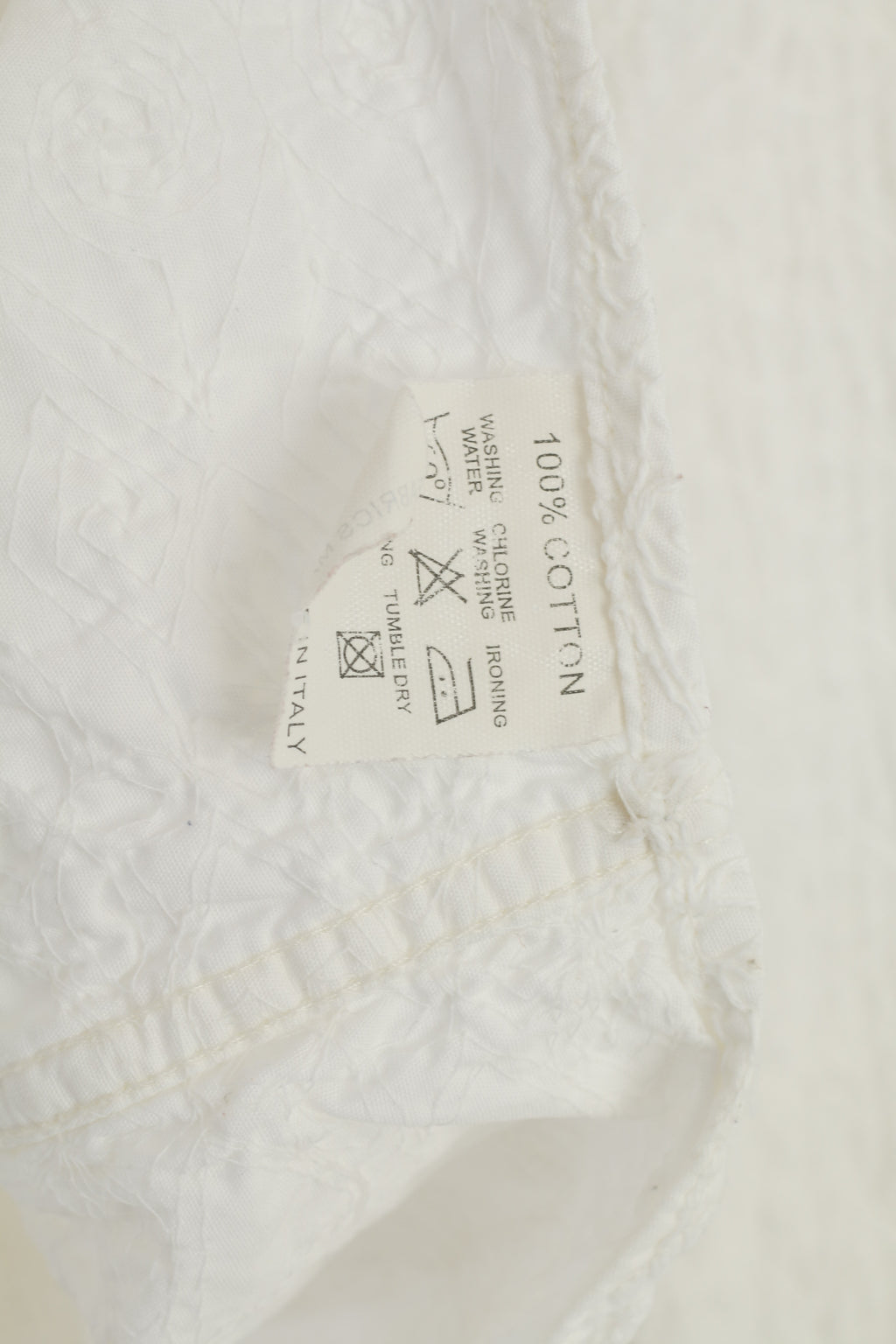 Camicia casual da uomo anni '40 di Duke Top vintage con stampa floreale a maniche lunghe in cotone ecru fatto a mano