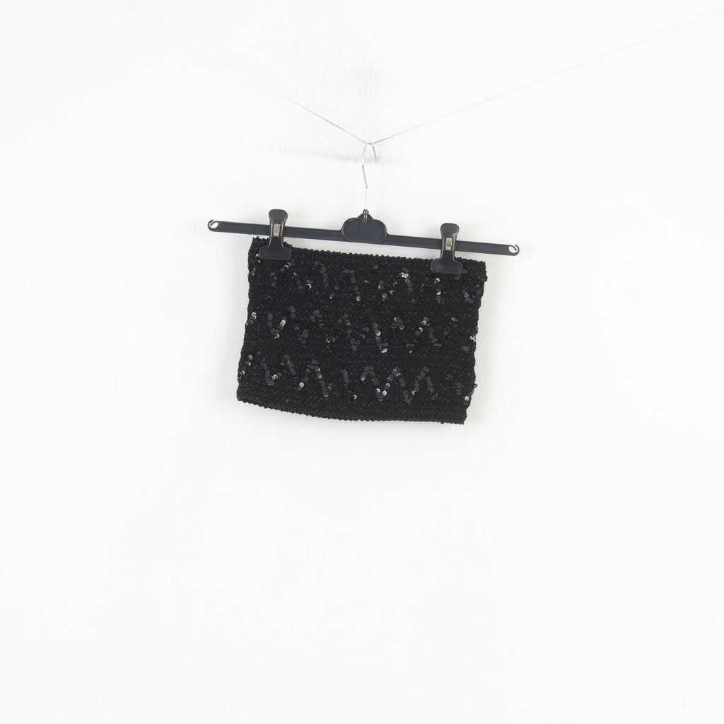 Morglam Women S Top Black Sequins Strech Shiny Party