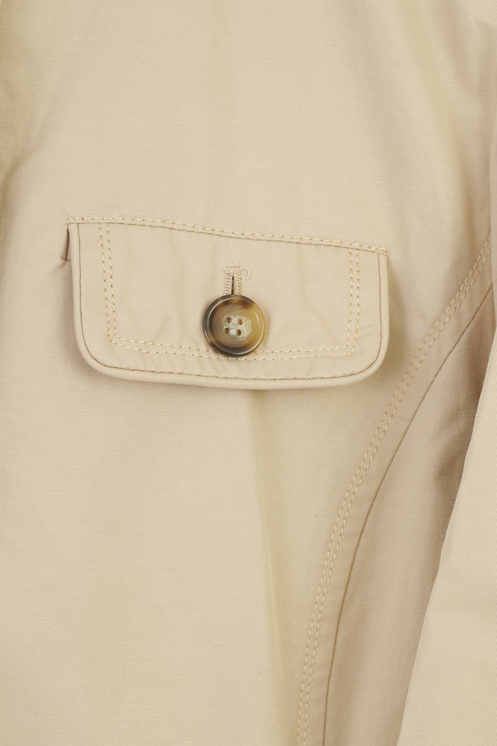 Clarina Collection Women 40 M  Coat Beige Full Zipper Lightweight Cotton Nylon Collar Vintage Top