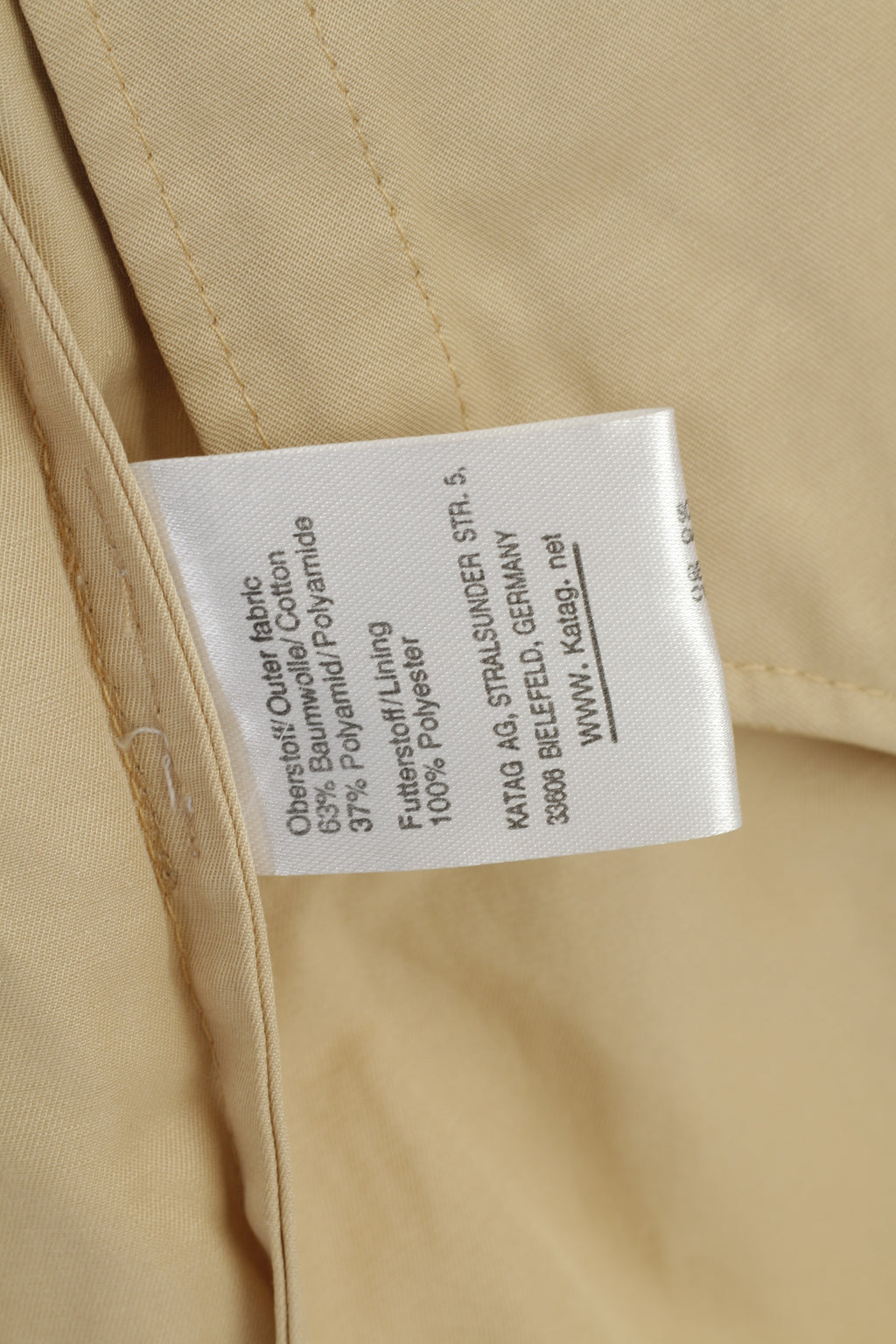 Clarina Collection Women 40 M  Coat Beige Full Zipper Lightweight Cotton Nylon Collar Vintage Top