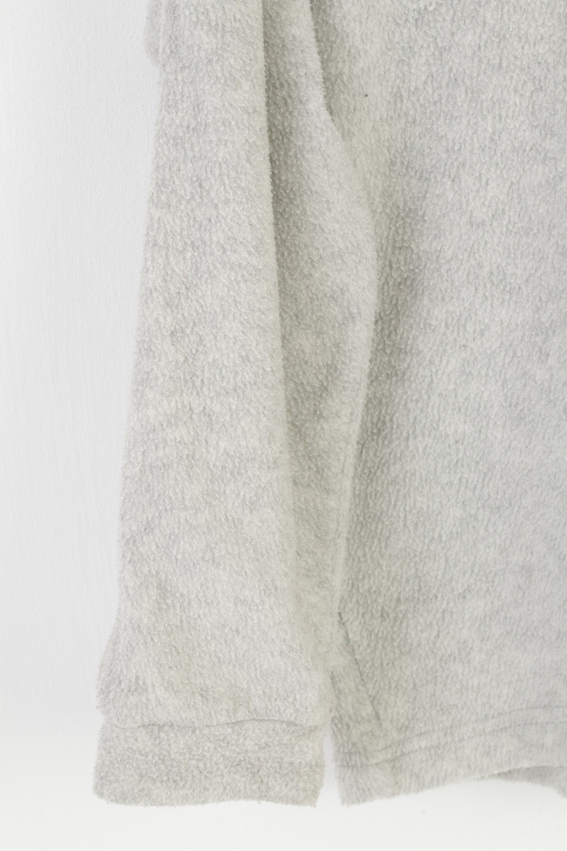 Etirel  Men M Sweatshirt Gray Pullover Zip Neck Fleece Sport Collar Vintage Top