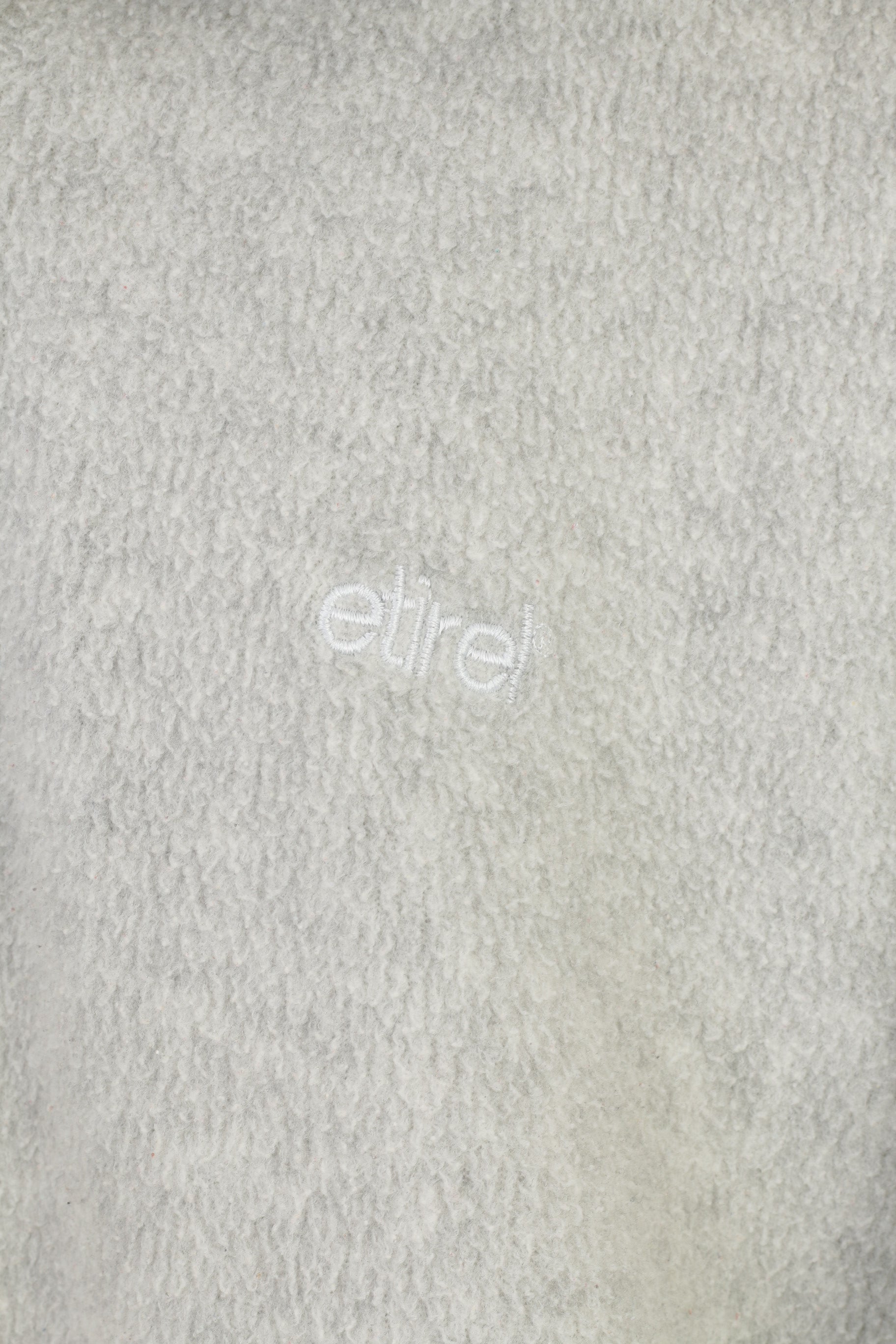 Etirel  Men M Sweatshirt Gray Pullover Zip Neck Fleece Sport Collar Vintage Top