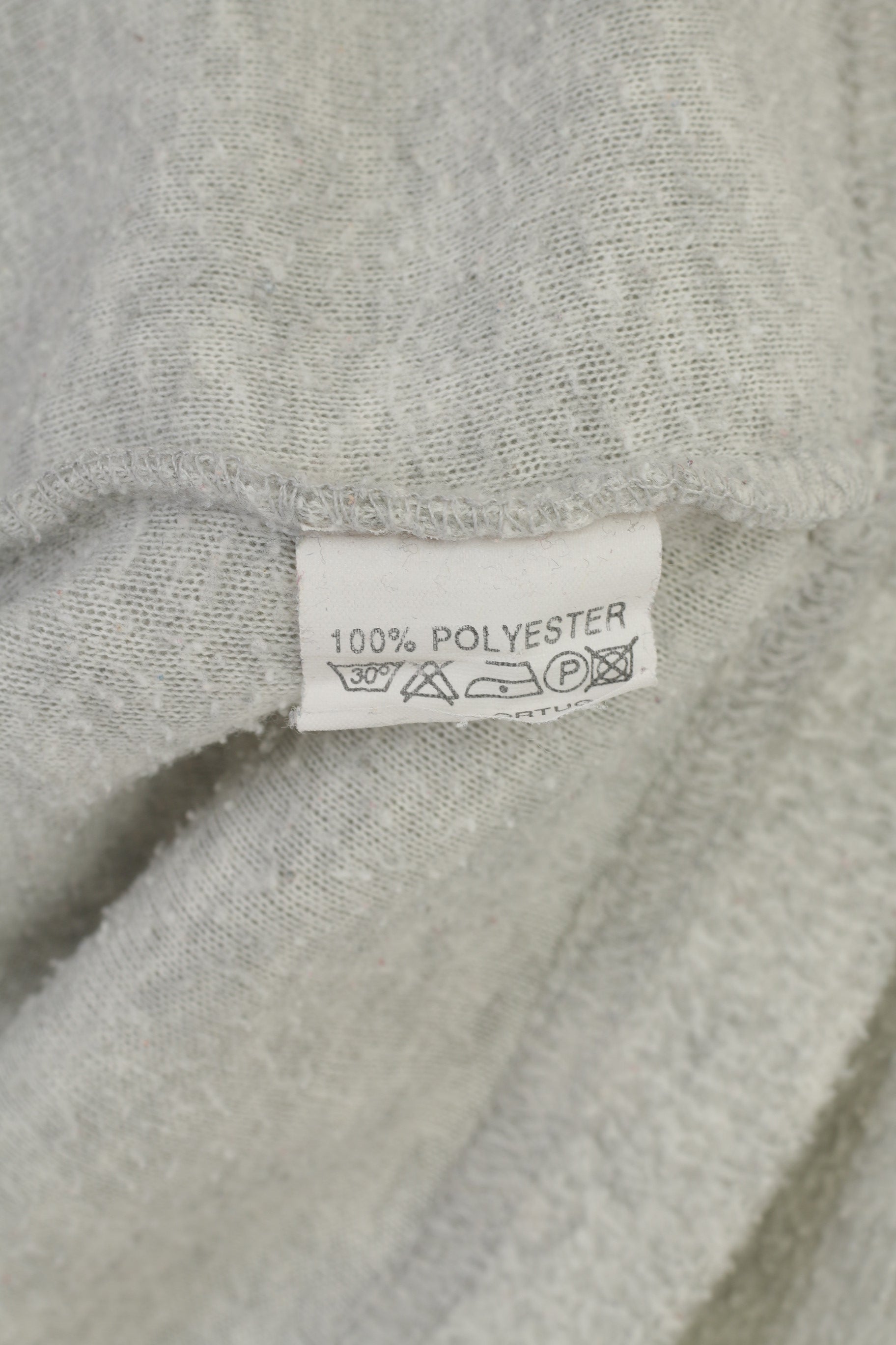 Etirel Homme M Sweat Gris Pull Col Zippé Polaire Col Sport Haut Vintage