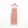 Sisters Point Women S/M Midi Dress Mesh Multi Color Summer Beach Halter Neck Cut 
