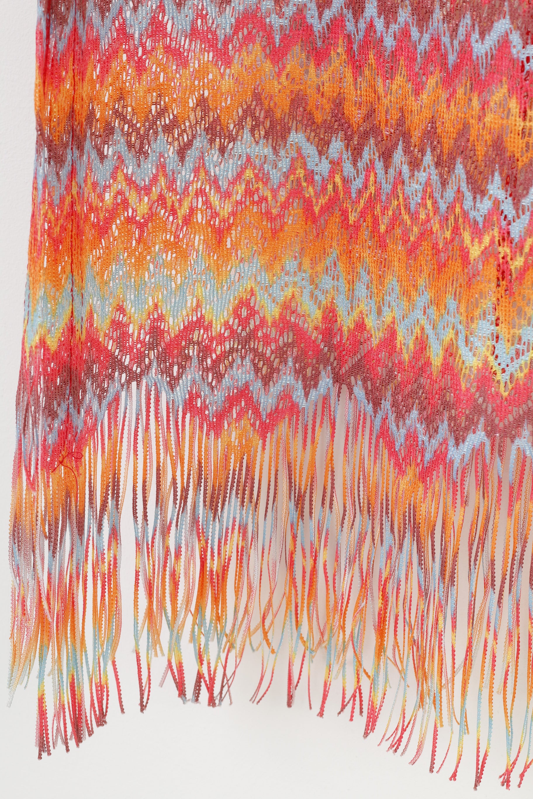 Sisters Point Robe mi-longue SM en maille multicolore pour l'été, plage, col licou 