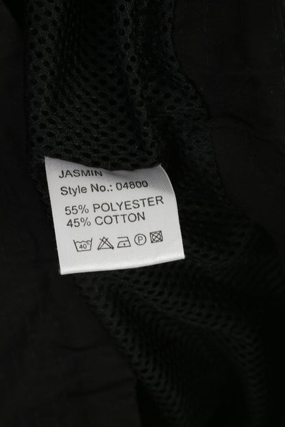 Jasmin Femmes 38 M Veste Noir Coton Mélangé Longue Fermeture Éclair À Capuche Parka Top