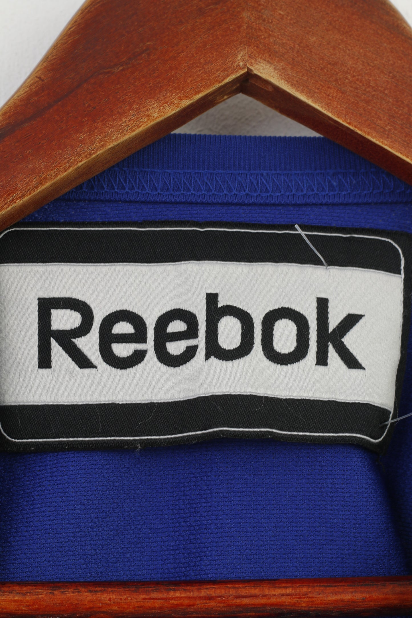 Maglia Reebok da ragazzo 130 150 cm Navy Bandyskolan Football V Neck Training Vintage Jersey Top