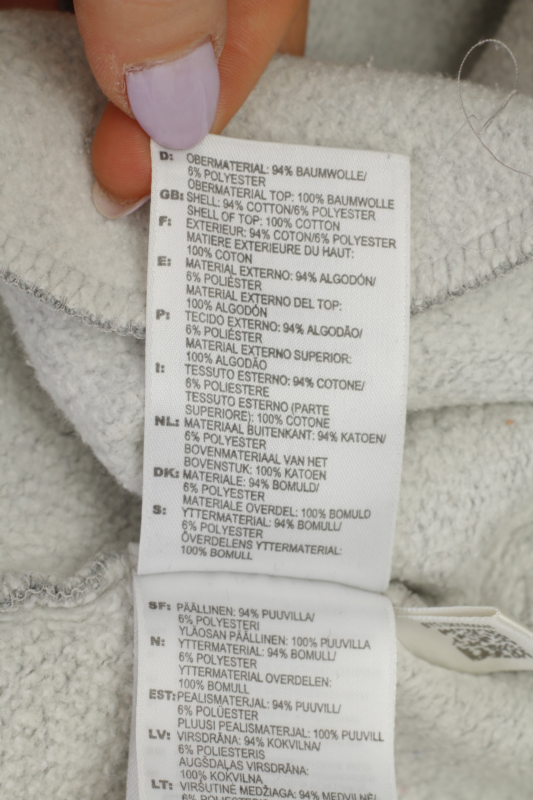 Adidas Hommes L Sweat Gris Coton Spar Stars Squad Sweat À Capuche Fermeture Éclair Complète Vintage Haut