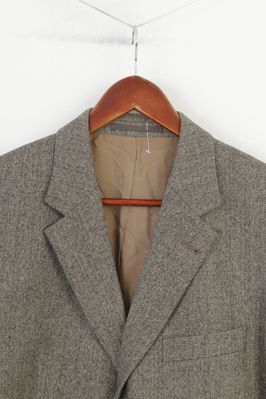 Hugo Boss Hommes 102 40 Blazer Vintage Laine Marron Loro Piana Veste Vintage à Boutonnage Classique