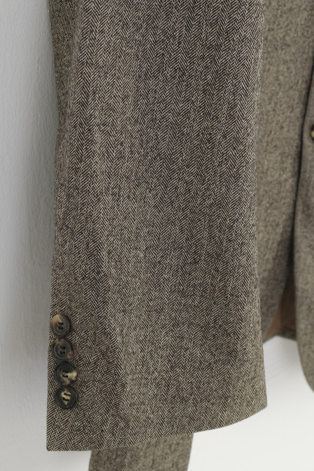 Hugo Boss Hommes 102 40 Blazer Vintage Laine Marron Loro Piana Veste Vintage à Boutonnage Classique