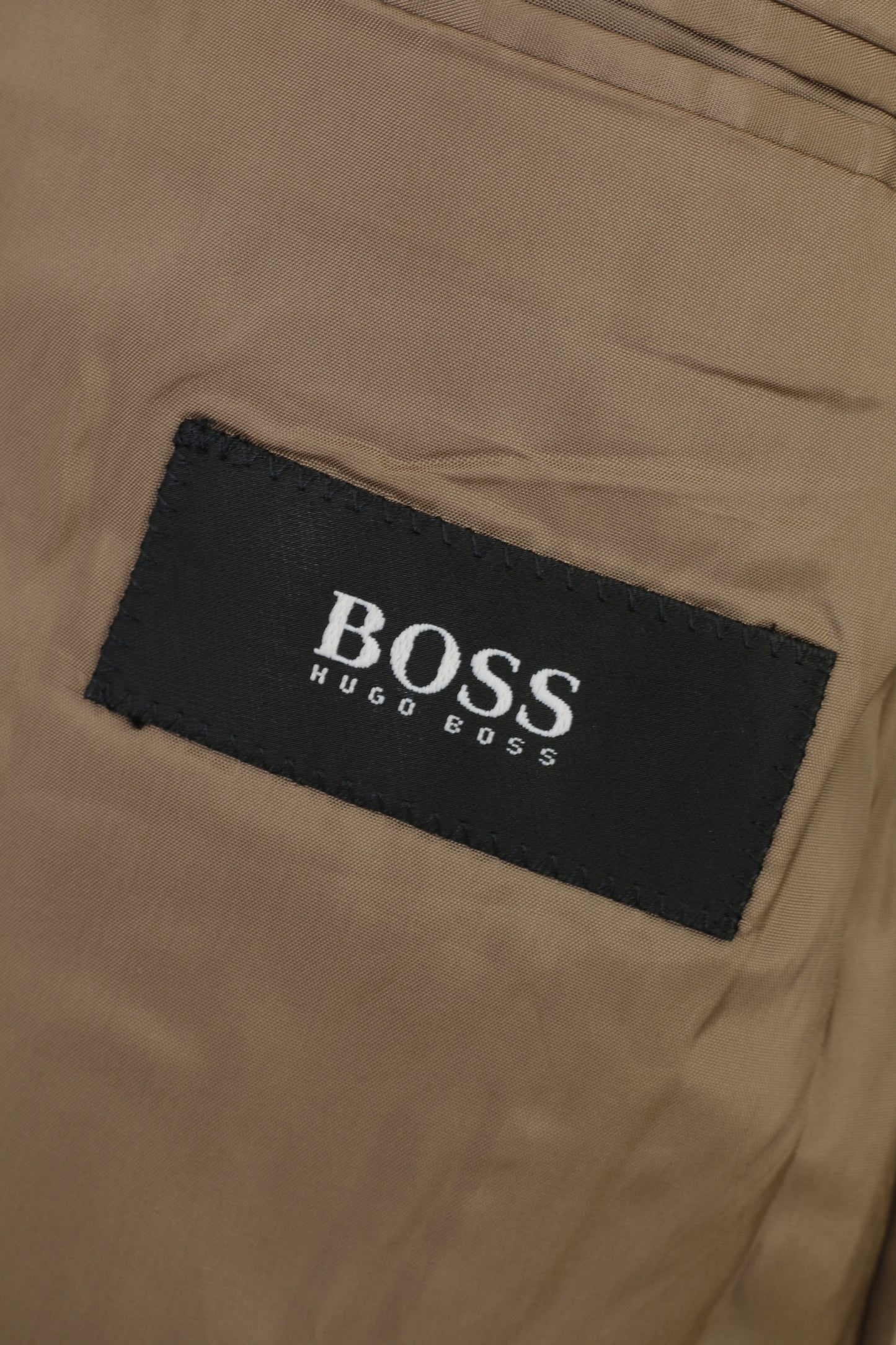 Hugo Boss Men 102 40 Blazer Vintage Brown Wool Loro Piana Classic Breasted Vintage Jacket