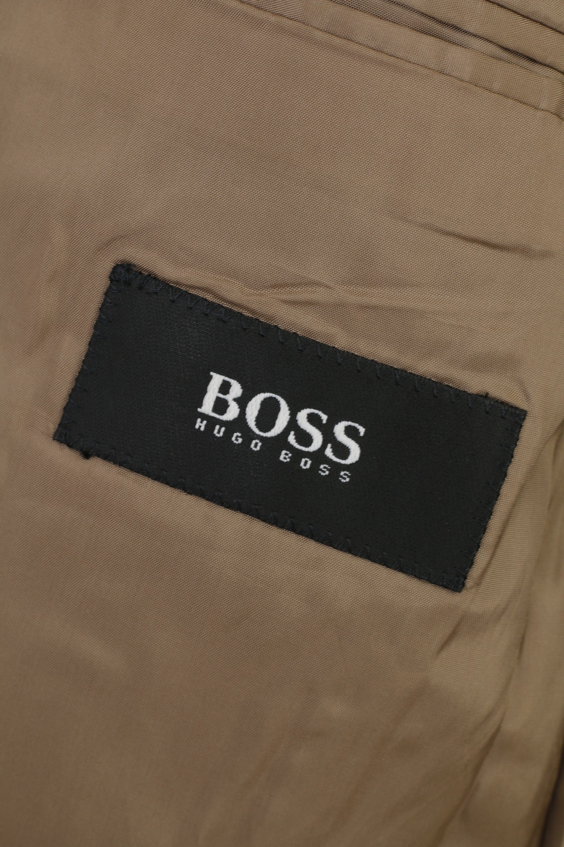 Hugo Boss Men 102 40 Blazer Vintage Brown Wool Loro Piana Classic Breasted Vintage Jacket