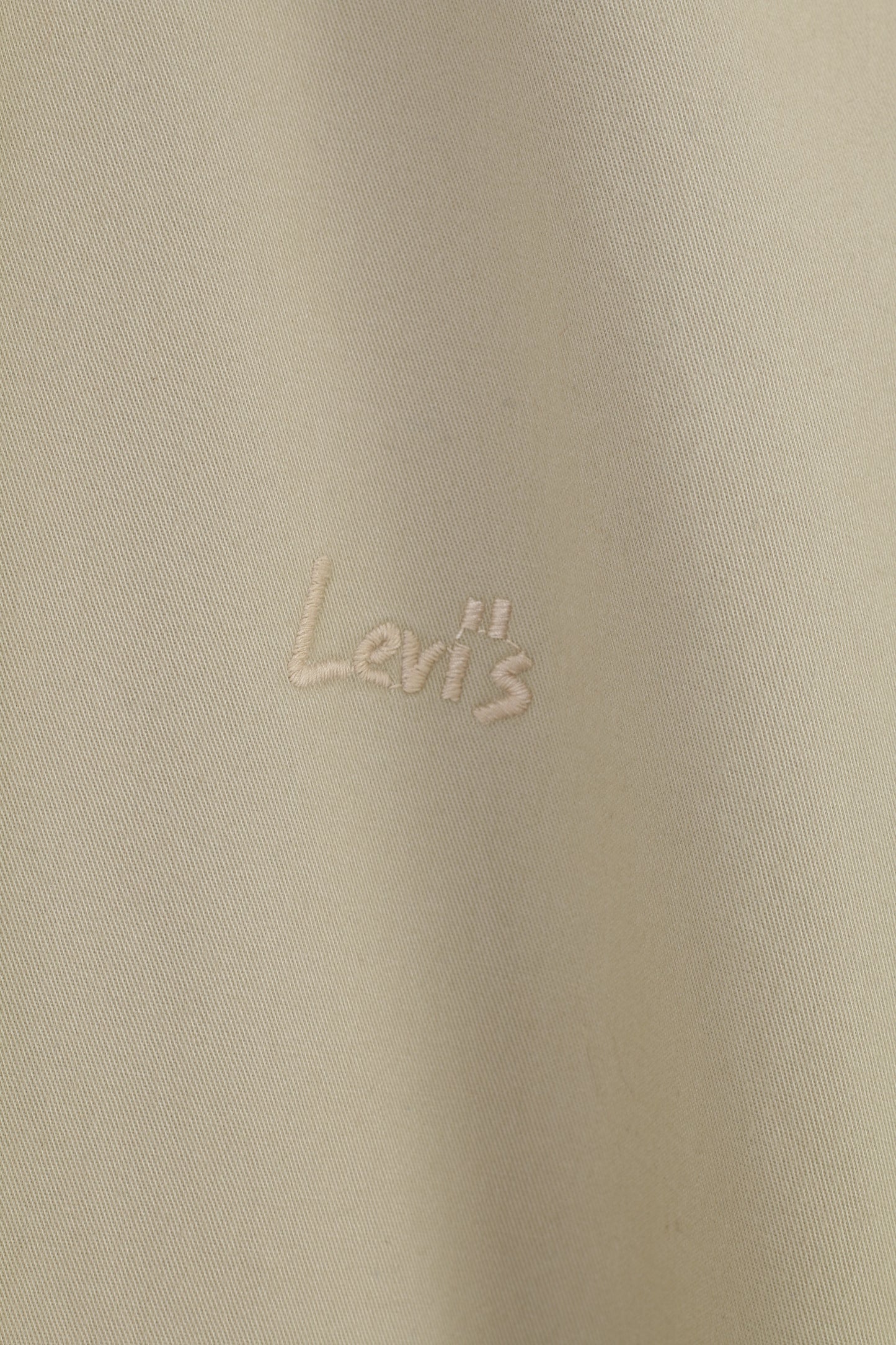 Levi's Uomo M Camicia casual Top classico in cotone beige con bottoni dettagliati a maniche lunghe