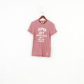Superdry Men S T-Shirt Crew Neck Red  Detailers Cotton Vintage Top