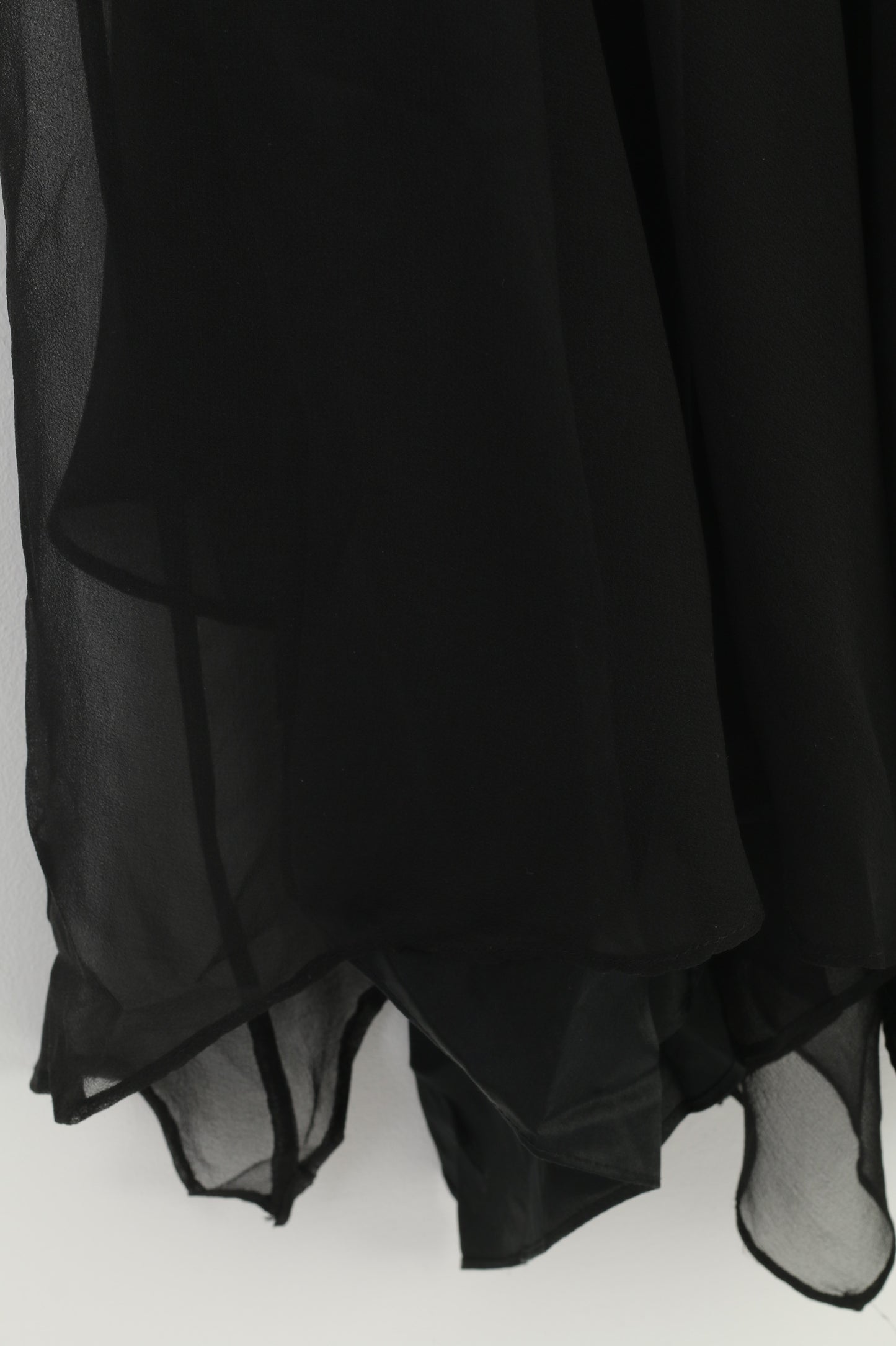 Donna Ricco New York Femme 6 XS Robe Midi Noir Sans Manches En Soie Paillettes 
