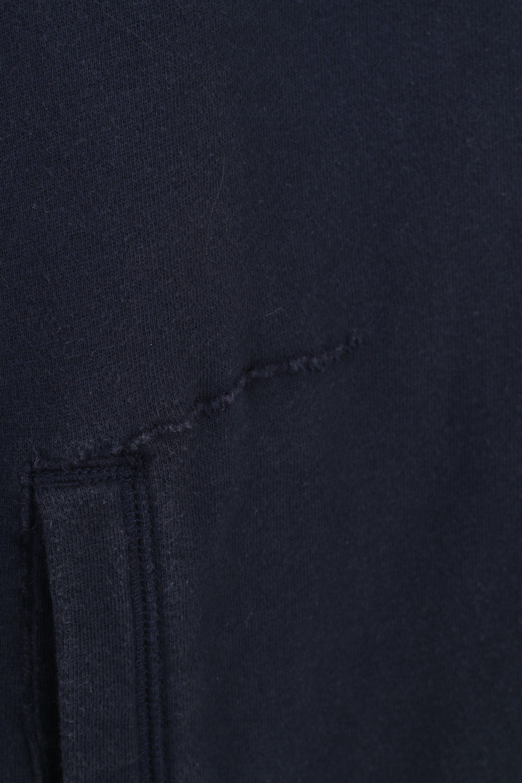 Hilfiger Denim Uomo M Felpa Top vintage in cotone blu con cerniera intera