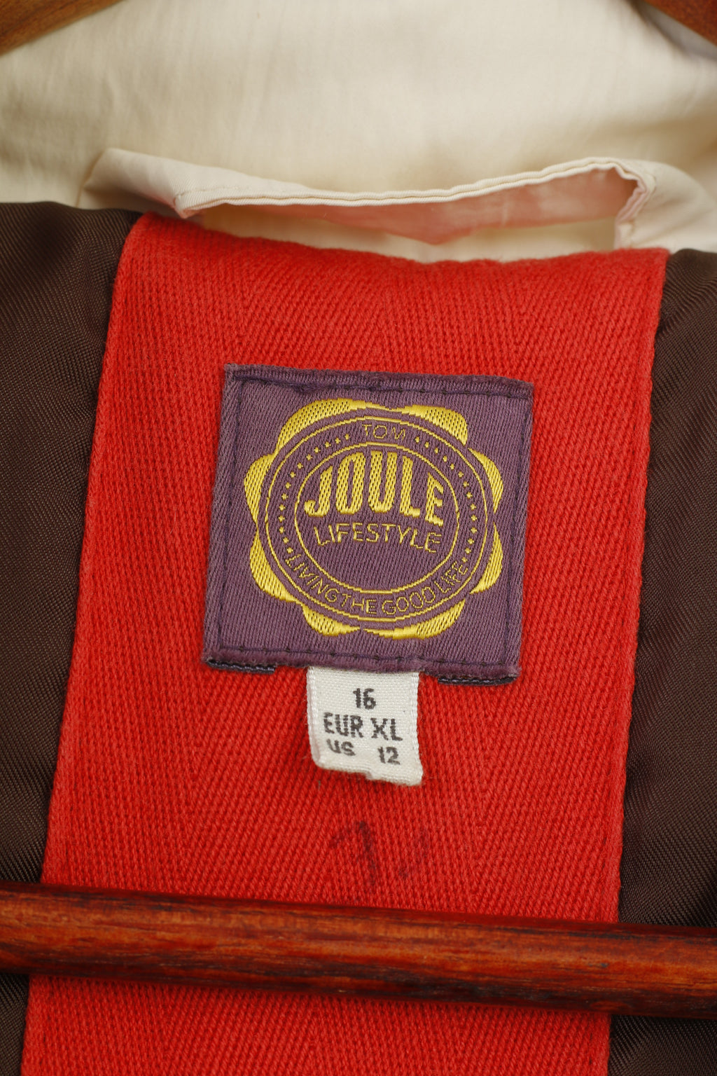 Tom Joule Women 16 XL Vest Cream Padded Belt  Bodywarmer Padded Full Zipper Nylon Vintage Top