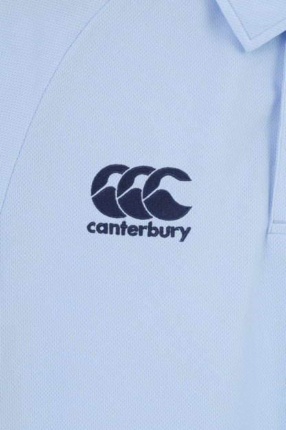 Polo Canterbury da uomo S blu Treharris Phoenix RFC colletto vintage sportivo