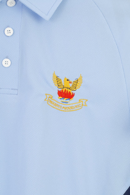 Polo Canterbury da uomo S blu Treharris Phoenix RFC colletto vintage sportivo