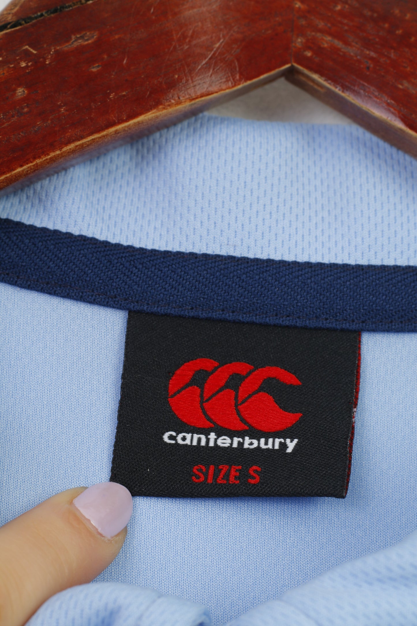 Canterbury Polo Homme Bleu Treharris Phoenix RFC Col Vintage Sport Top