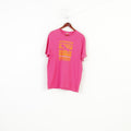 PUMA Men XL T- Shirt Pink Cotton Orange Graphic Logo Sport Top