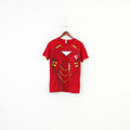 Gildan Men M T-Shirt Red Iron Man Graphic Cotton Crew Neck Marvel Top